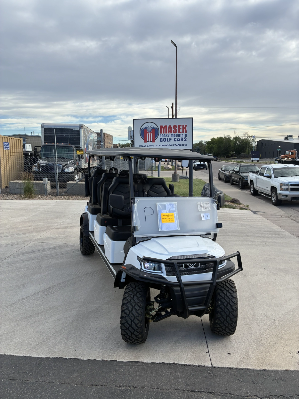 2026 Whisper White FF6 Lifted Six-Passenger Golf Car