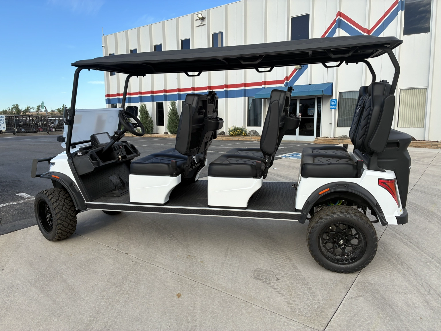 2026 Whisper White FF6 Lifted Six-Passenger Golf Car