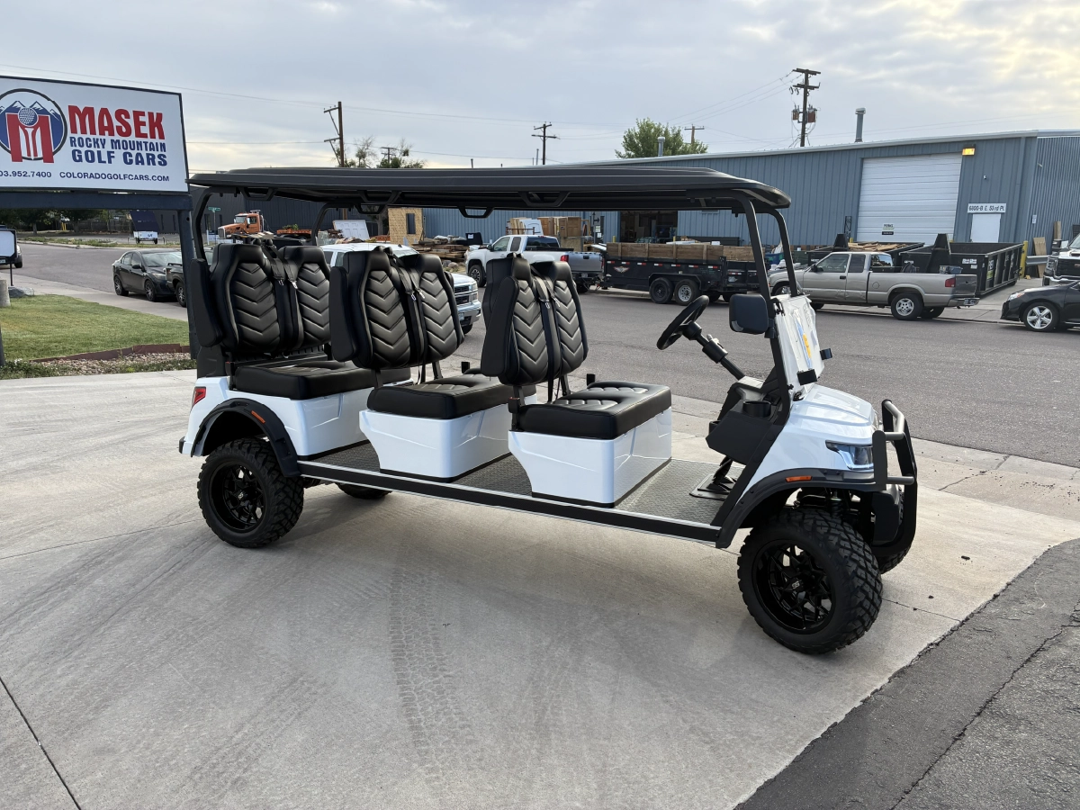 2026 Whisper White FF6 Lifted Six-Passenger Golf Car